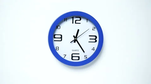 Wall clock show half past twelve hours, timelapse Stock Footage 119417033