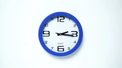 Wall clock show half past two hours, timelapse Stock Footage 119418822