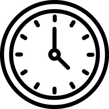 Wall clock showing hours for schedule management 스톡 일러스트