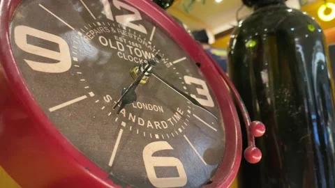 Wall clock showing its second hand moving continuously Stock Footage 347543363