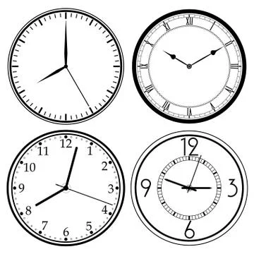Wall Clock template Stock Illustration