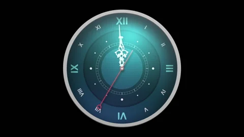 Wall Clock With The Time Of 12:00 Am Or Pm Stock Footage 205843210