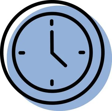 Wall clock time and schedule icon Stock Illustration
