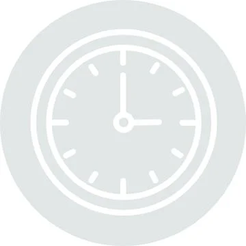 Wall clock time icon round flat graphic Illustration