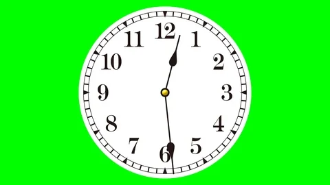 Wall clock time-lapse animation with a chroma key background. Stock-Footage 89842109
