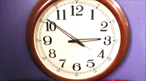 Wall Clock Time-Lapse Stock Footage 55365485