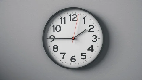 Wall Clock Time Lapse of Passing Time Stock-Footage 121053766