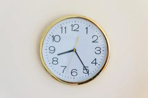 Wall clock, time measurement, close up Stock Photos
