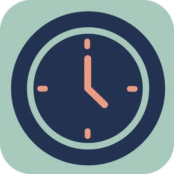 Wall clock time tracking business icon Stock-Illustration