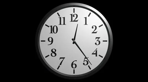 Wall clock timelapse with alpha Stock Footage 33626157