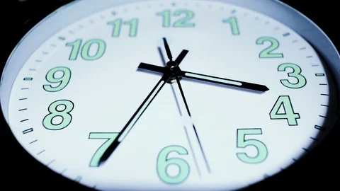 Wall clock timelapse,time pass concept,analog clock motion Stock Footage 126293205