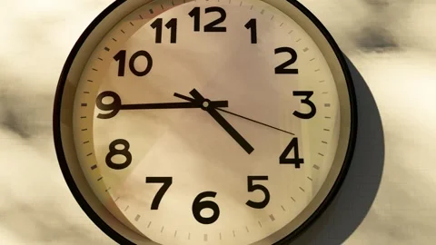 Wall clock is turning time-lapse Stock Footage 295843619