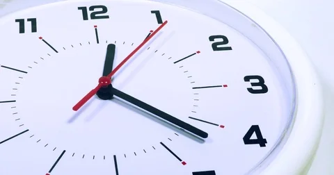 Wall-clock-with-twelve-twenty-two-6-4K 25fps Video stock 73814235
