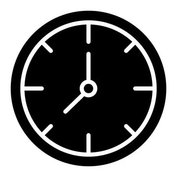 Wall Clock Vector Icon Design Illustration Stock Illustration