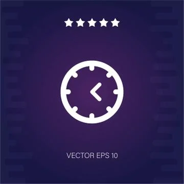 Wall clock vector icon Stock Illustration