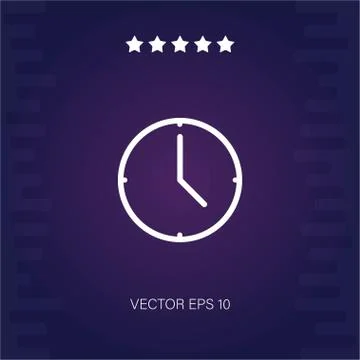 Wall clock vector icon Stock Illustration
