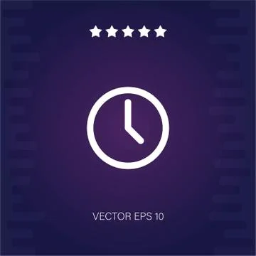 Wall clock vector icon Stock Illustration