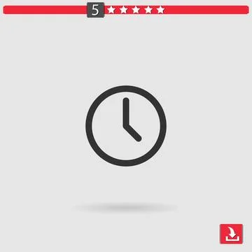 Wall clock vector icon Stock Illustration