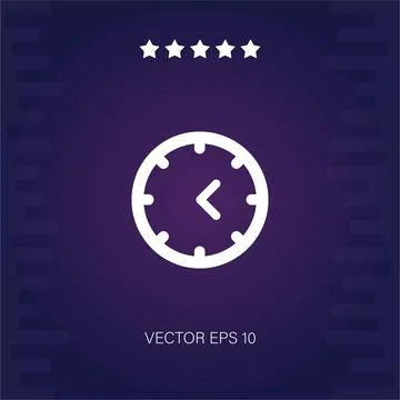 Wall clock vector icon Stock Illustration