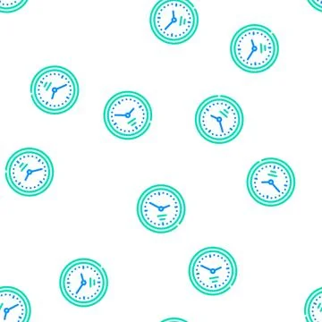Wall clock vector seamless pattern イラスト素材