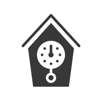 Wall clock vector,Christmas related solid style icon Stock Illustration