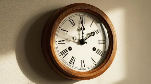 Wall clock video in 4k Stock Footage 324910049