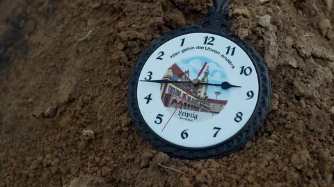Wall clock wall clocks go back. Footage. Wall clock go backwards. Vintage wall Stock Footage