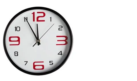 Wall clock on a white background Stock Photos