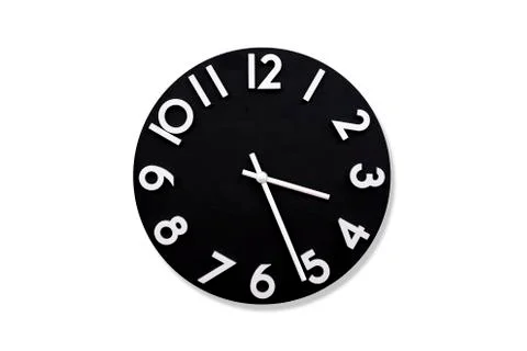 A wall clock on a white background Stock Photos