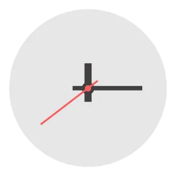 Wall clock without numbers vector icon flat isolated Stock Illustration