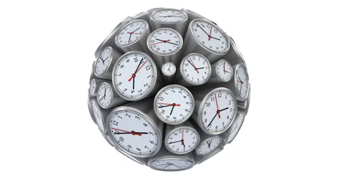 Wall clocks rotation concept animation Stock Footage 260911593