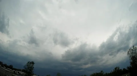 Wall cloud approaching camera as storm comes in Video stock 50090785