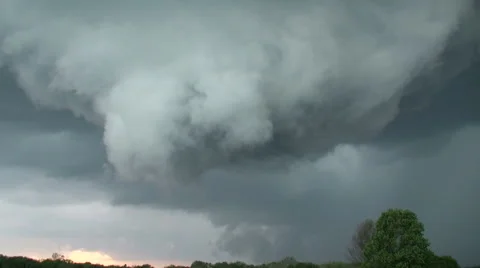 Wall Cloud Rotation Stock Footage 54754384
