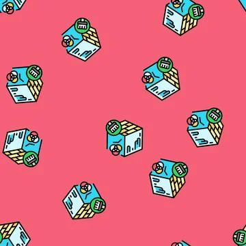 Wall color selection interior designer vector seamless pattern Stock Illustration