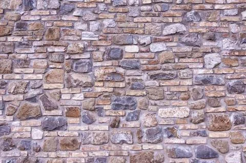 Wall with colored bricks Stock Photos