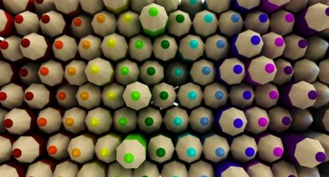 Wall of colored pencils gradient background Stock Illustration
