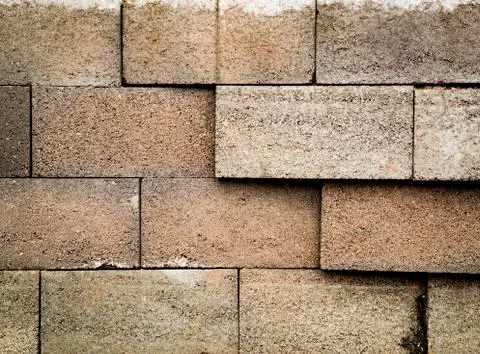 Wall of concrete blocks Stock Photos