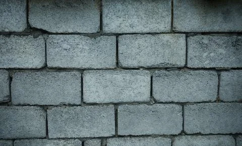 A wall of concrete blocks Stock Photos