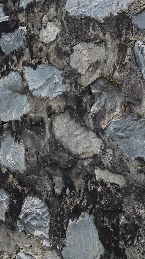 A wall constructed using breccia Stock Footage 315260821