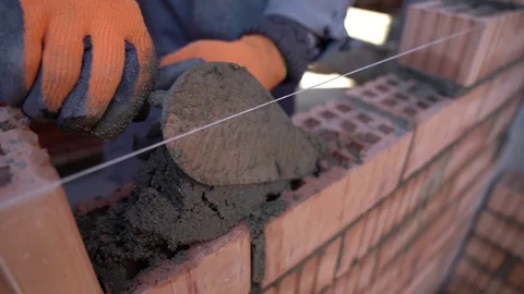 Wall construction Stock Footage 121172658