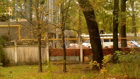 Wall Construction Services In Fast Motion An Front View Stock Footage 84013614