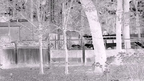 Wall Construction Services In Fast Motion An Front View At Black White Tones Stock Footage 84028376