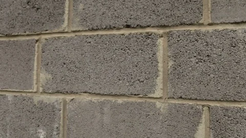 Wall of construction slagblocks Stock Footage 77713293