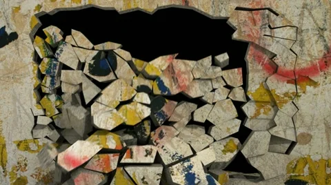 Wall crack grunge Stock Footage 10832173