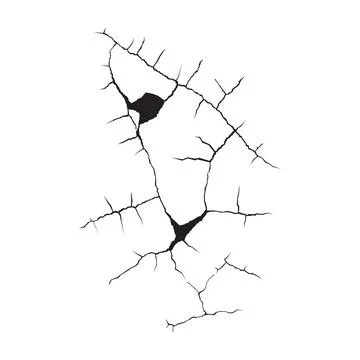 Wall crack Stock Illustration