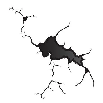 Wall crack sign Stock Illustration
