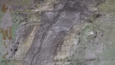 Wall crack with water leaking . Before foundation repair. Stock Footage 119684668