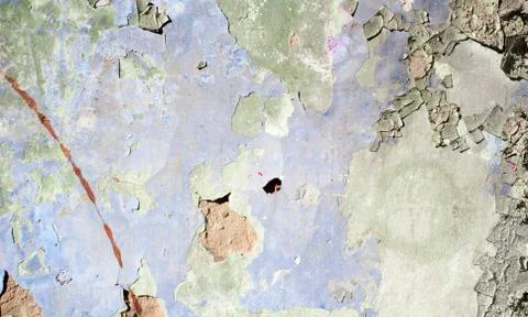 Wall with cracks Stock Photos