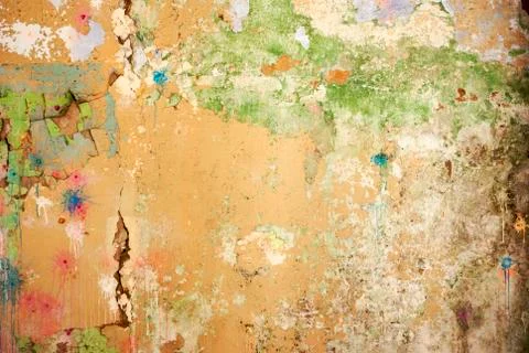 Wall with cracks Stock Photos