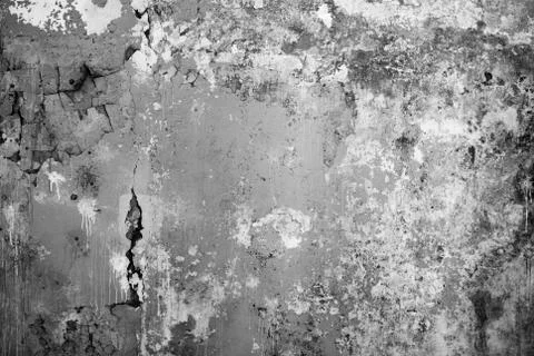 Wall with cracks Stock Photos